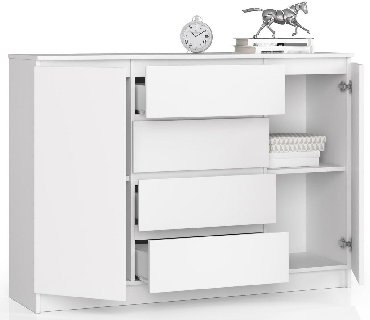KOMMODE Weiß 99/138/40 - Weiß, Holzwerkstoff (138/99/40cm) - RAUMHIRSCH FURNITURE
