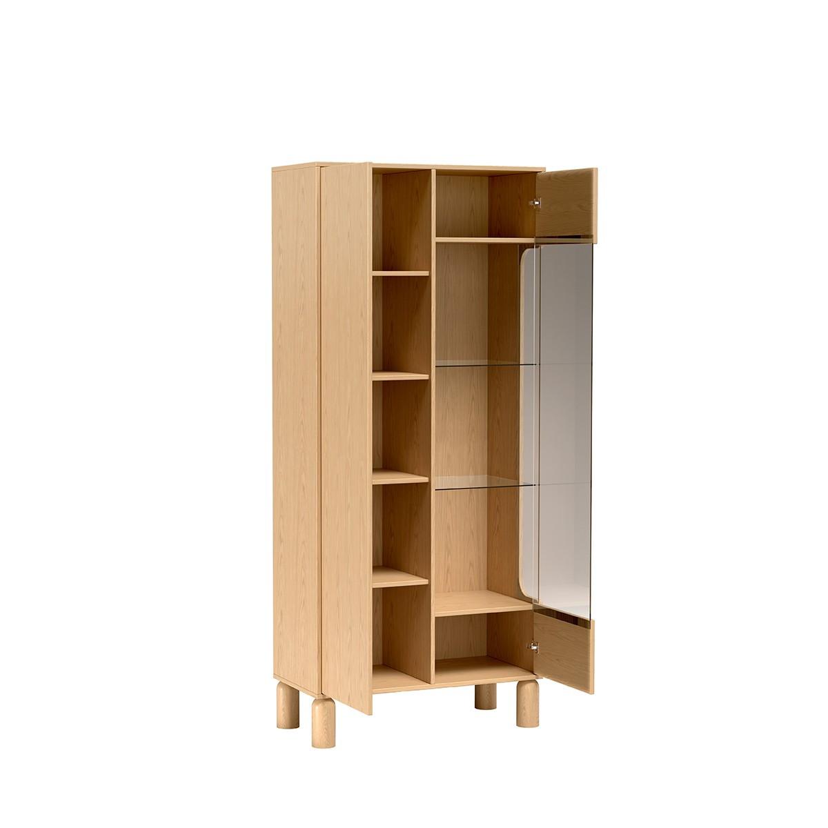 VITRINE SABBIA 197/89 cm in Eichefarben - Braun, Holzwerkstoff (89/197/40.6cm) - MASSENO