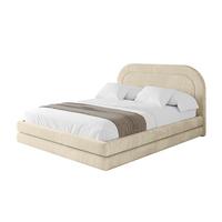POLSTERBETT mit Bettkasten und Lattenrost, Bett mit Matratze H3/H4 - LERIS 180x200 Beige - Ecru, Holzwerkstoff/Textil (180/200cm) - ALTDECOR