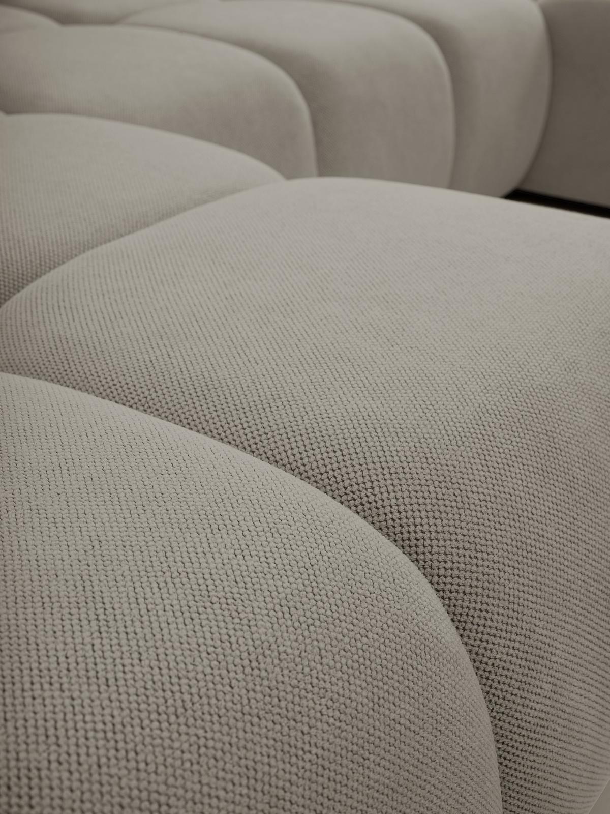 WOHNLANDSCHAFT DUCA U Hellgrau Jersey mit Schlaffunktion - Hellgrau, Holz (359/88/177cm) - MASSENO