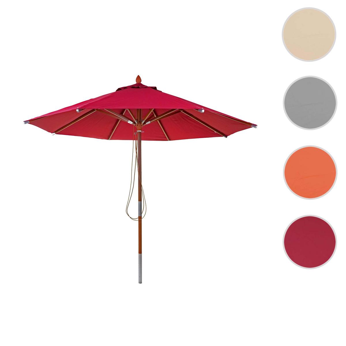 SONNENSCHIRM Rot - Rot, Holz (300/300cm) - MCW