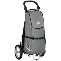 LASTENANHÄNGER, Aluminum, Grau/Silber, 53L x 43B x 110H cm - Grau, Metall (43/110/53cm) - HOMCOM