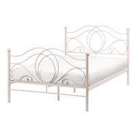 BETT mit Lattenrost 120/200 Stahl Hellbeige Lyra - Beige, Metall (120/200cm) - Beliani