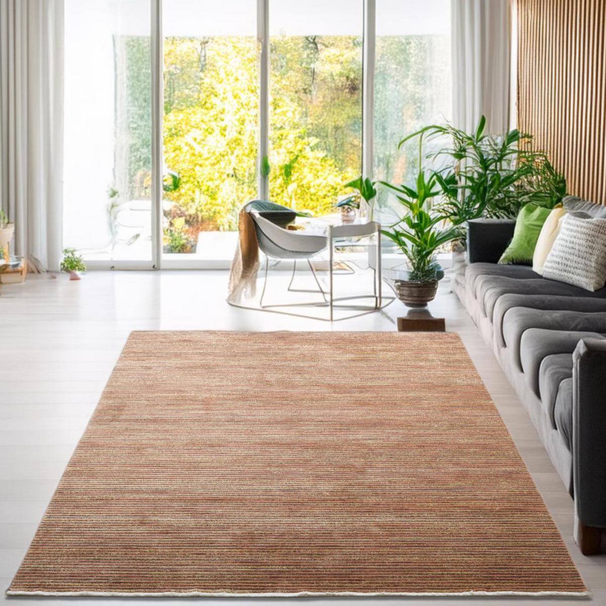 FLACHWEBETEPPICH Corduletta 180x280 cm - Rostfarben, Textil (180/280cm) - Gino Falcone