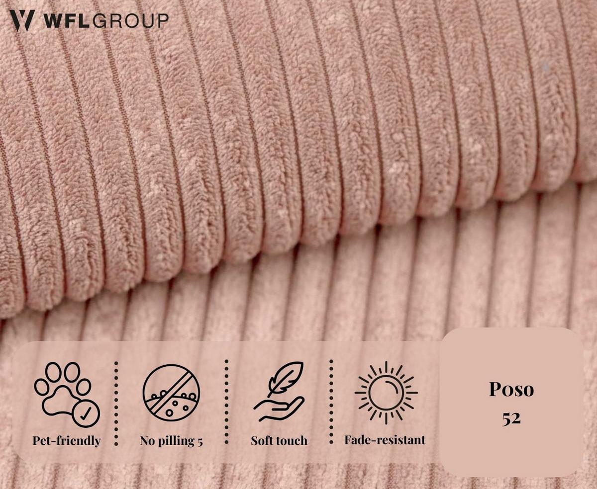 SCHLAFSOFA Lilo mit Bettkasten, Rosa Cordstoff 120/86/101 cm - Schwarz/Rosa, Kunststoff/Textil (120/86/101cm) - WFL GROUP