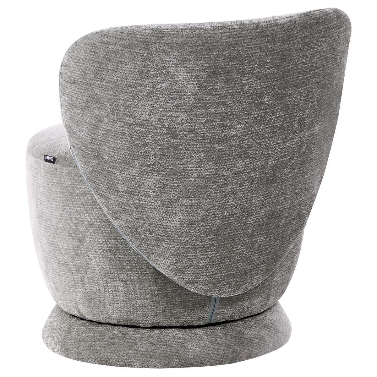 DREHSESSEL Chenillegewebe Hellgrün Blomma - Hellgrün, Holz/Textil (60/72/63cm) - Beliani