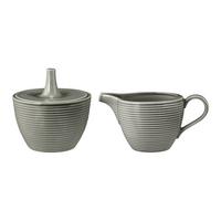MILCH & ZUCKER SET Beat Color Glaze Perlgrau - Grau, Keramik (1/2cm) - Seltmann Weiden