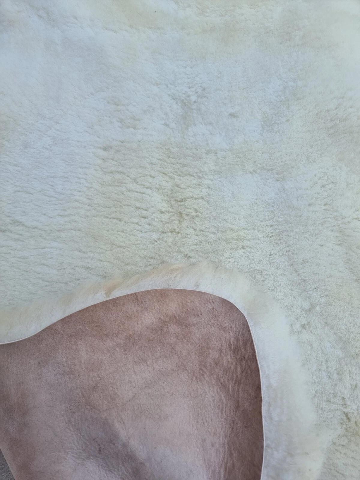 SCHAFFELL Premium Merino Lammfell Vegetable gegerbt geschoren ca. 105 cm - Weiß Hochglanz, Fell (55/105cm) - Provellus