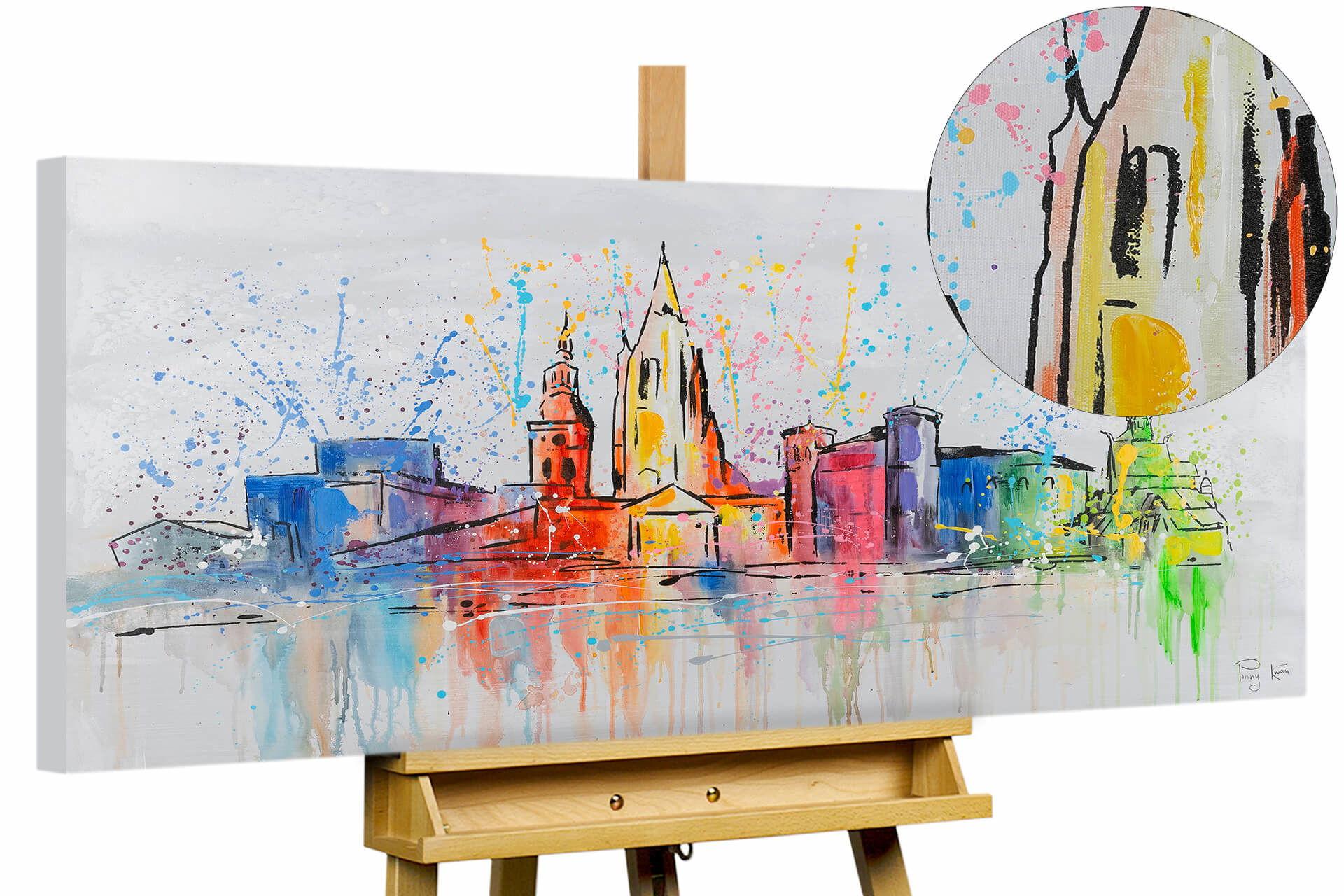 ACRYLBILD HANDGEMALT 120/60 cm - Multicolor, Holz/Textil (120/60cm) - KUNSTLOFT