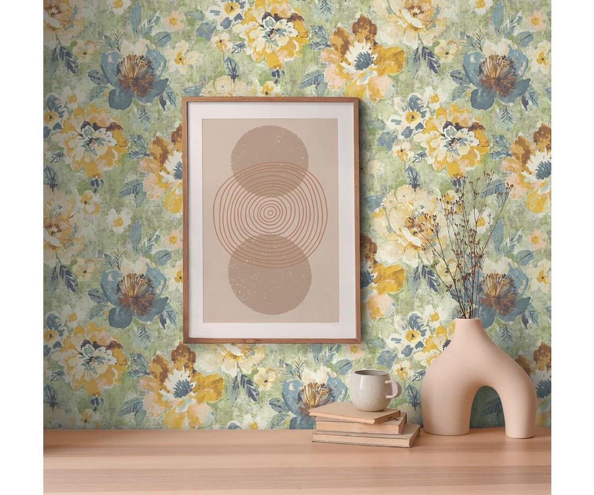 VLIESTAPETE Grün 53/1005 cm - Grün, Textil (53/1cm) - KUNSTLOFT