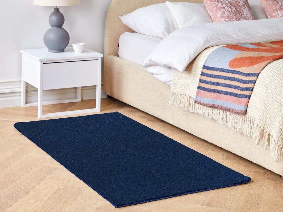 KURZFLOR-TEPPICH Gesi II 150/80 cm - Blau, Naturmaterialien (80/150cm) - Beliani