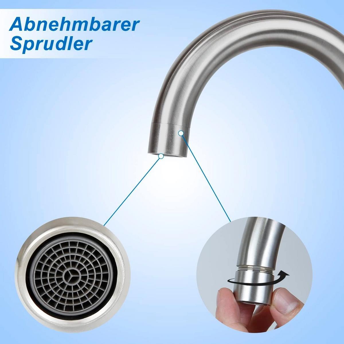 WASCHTISCHARMATUR SARAH 24/6/24 cm - Silberfarben, Metall (6/24/24cm) - Nettlife