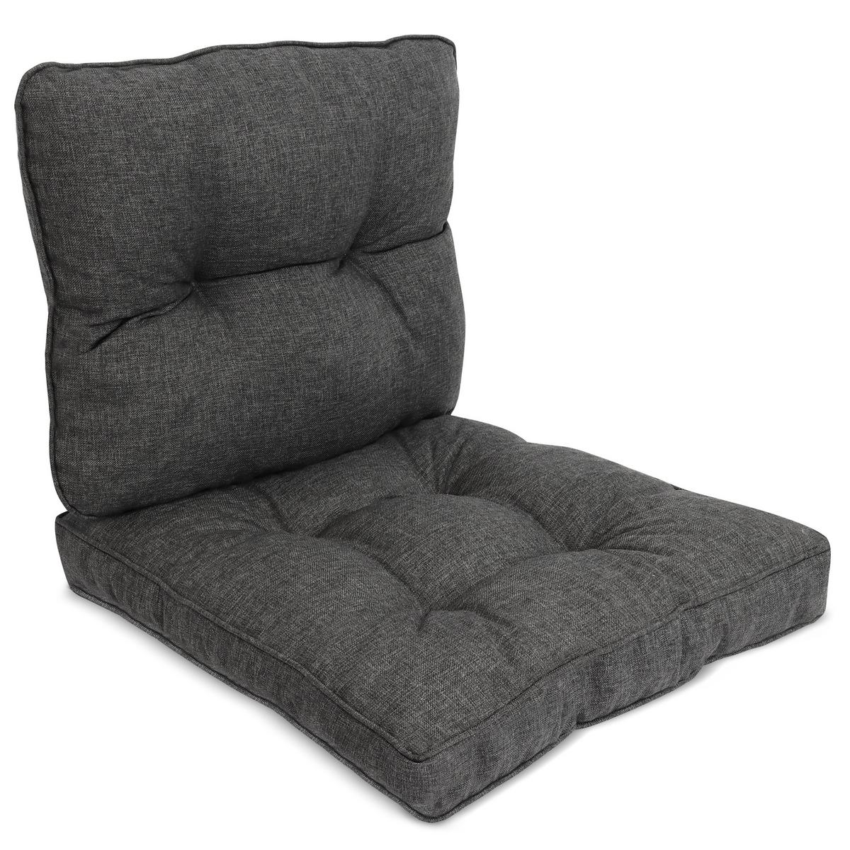 LOUNGEKISSEN Beauflair Outdoor Sitz 50/50/10cm Graphitgrau - Graphitfarben, Textil (50/10/50cm) - Beautissu 