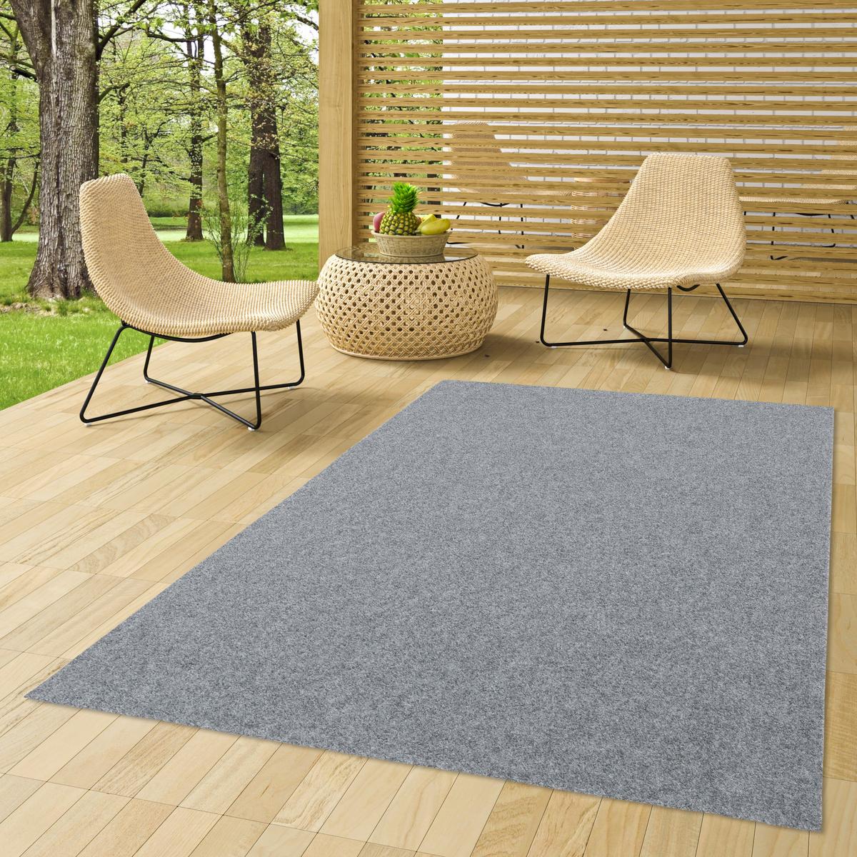 KUNSTRASEN RASENTEPPICH MIT NOPPEN KINGSTON - Grau, Textil (200/50cm) - Snapstyle