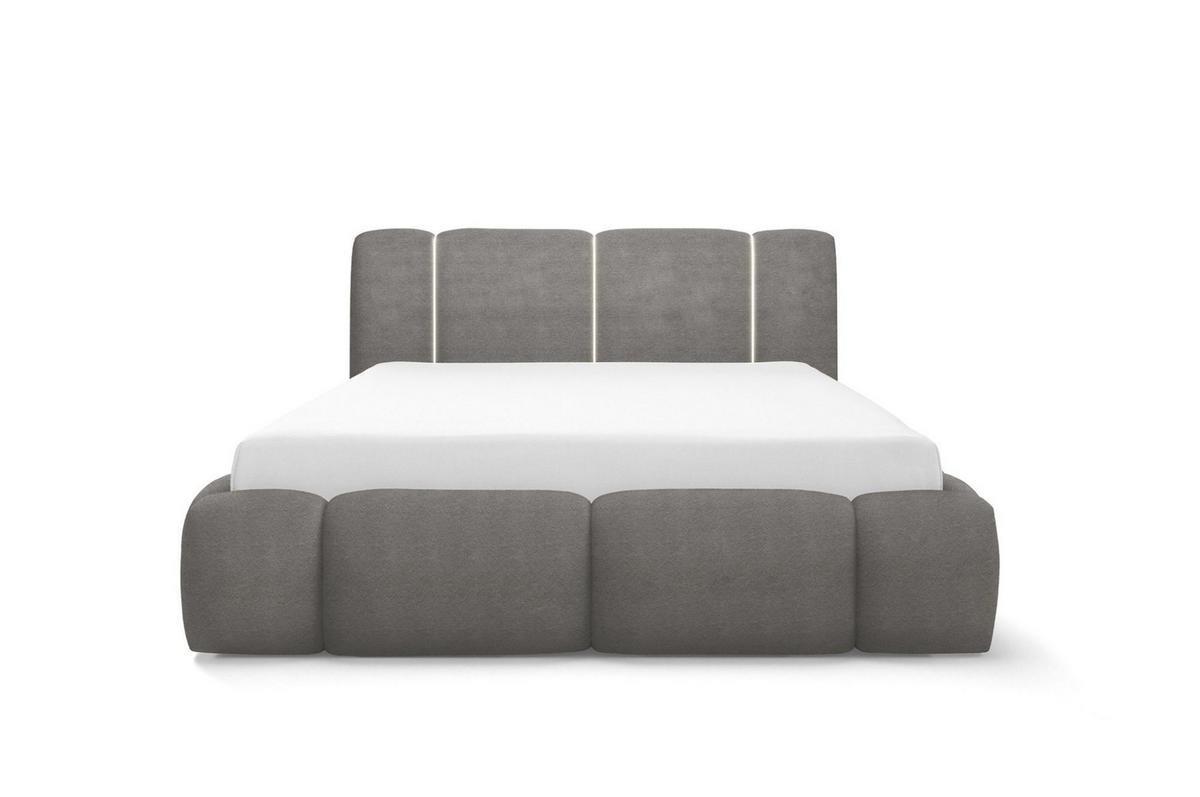 POLSTERBETT Springs - Grau, Holzwerkstoff/Textil (120/200cm) - Fun Möbel