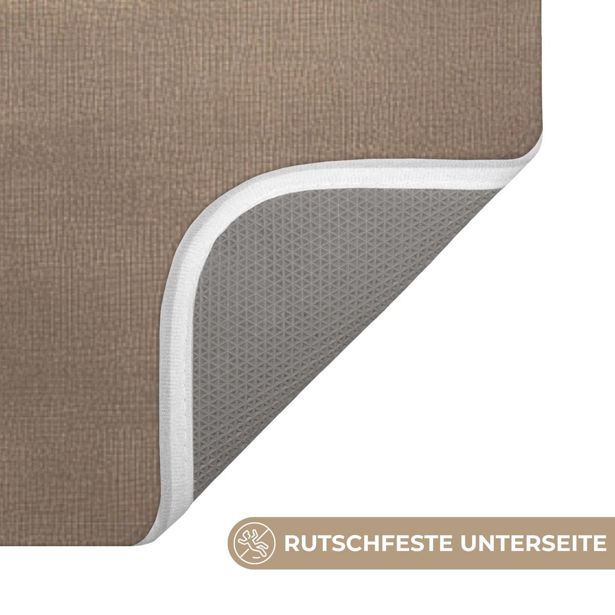 BADEMATTE Farbe - Braun - Japandi 60x120 cm - Mokka, Textil (60/120cm) - OnlyWow