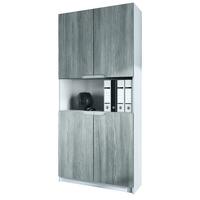 BÜROSCHRANK Logan Fronten in Avola-Anthrazit - Anthrazit, Holzwerkstoff (82/184/37cm) - Vladon