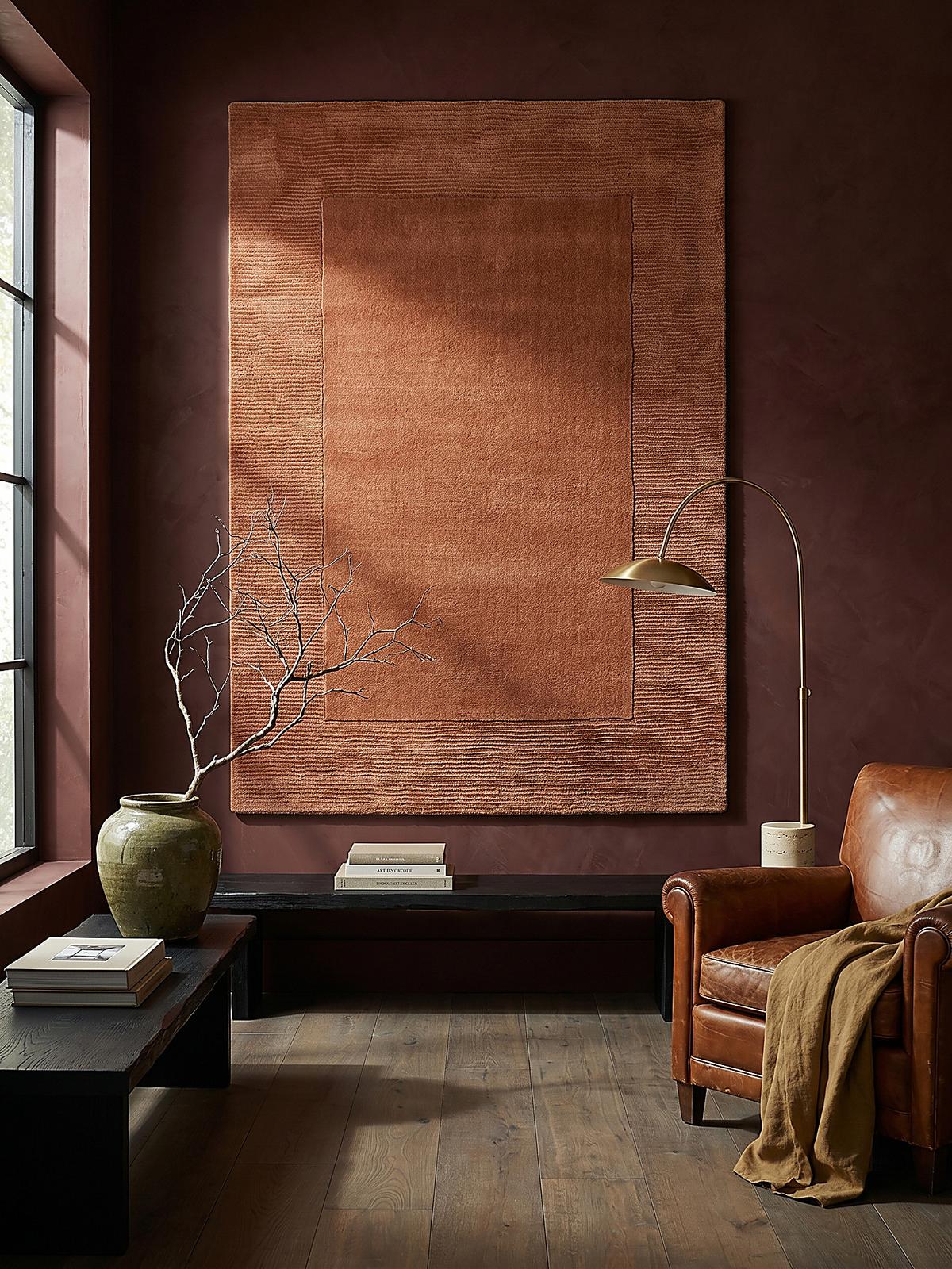 WOLLTEPPICH MOLE, einfarbig, Orange, 120 x 170 cm - Orange, Textil (170/120cm) - KADIMA DESIGN