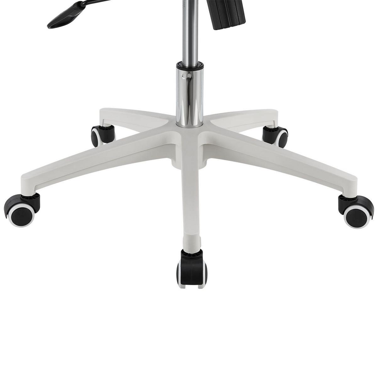 BÜROSTUHL Baltimore Weiß Grau - Grau, Kunststoff (59/123/60cm) - Juskys