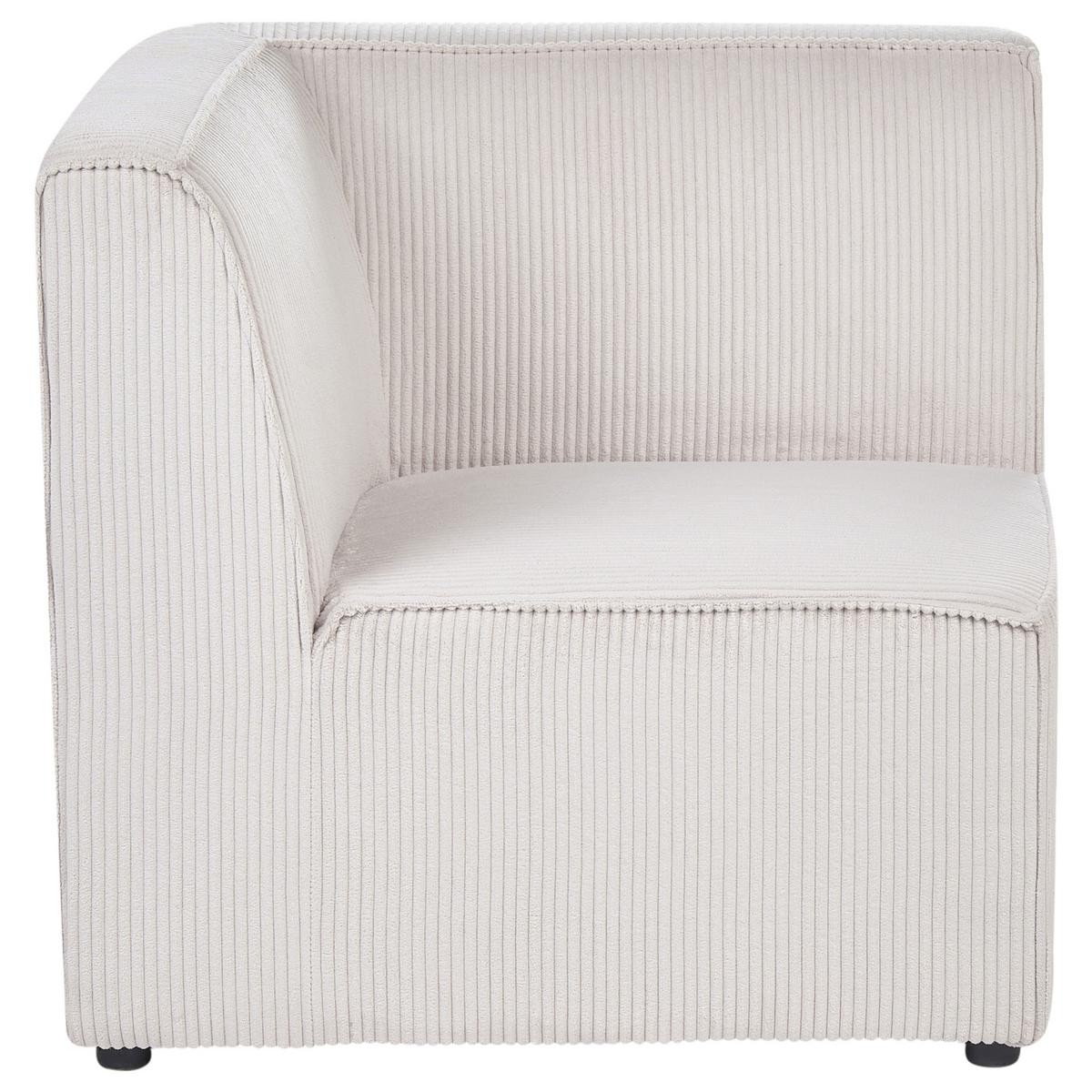 MODULSOFA 2-Sitzer Beige Cord Lemvig - Beige, Textil (166/78/83cm) - Beliani