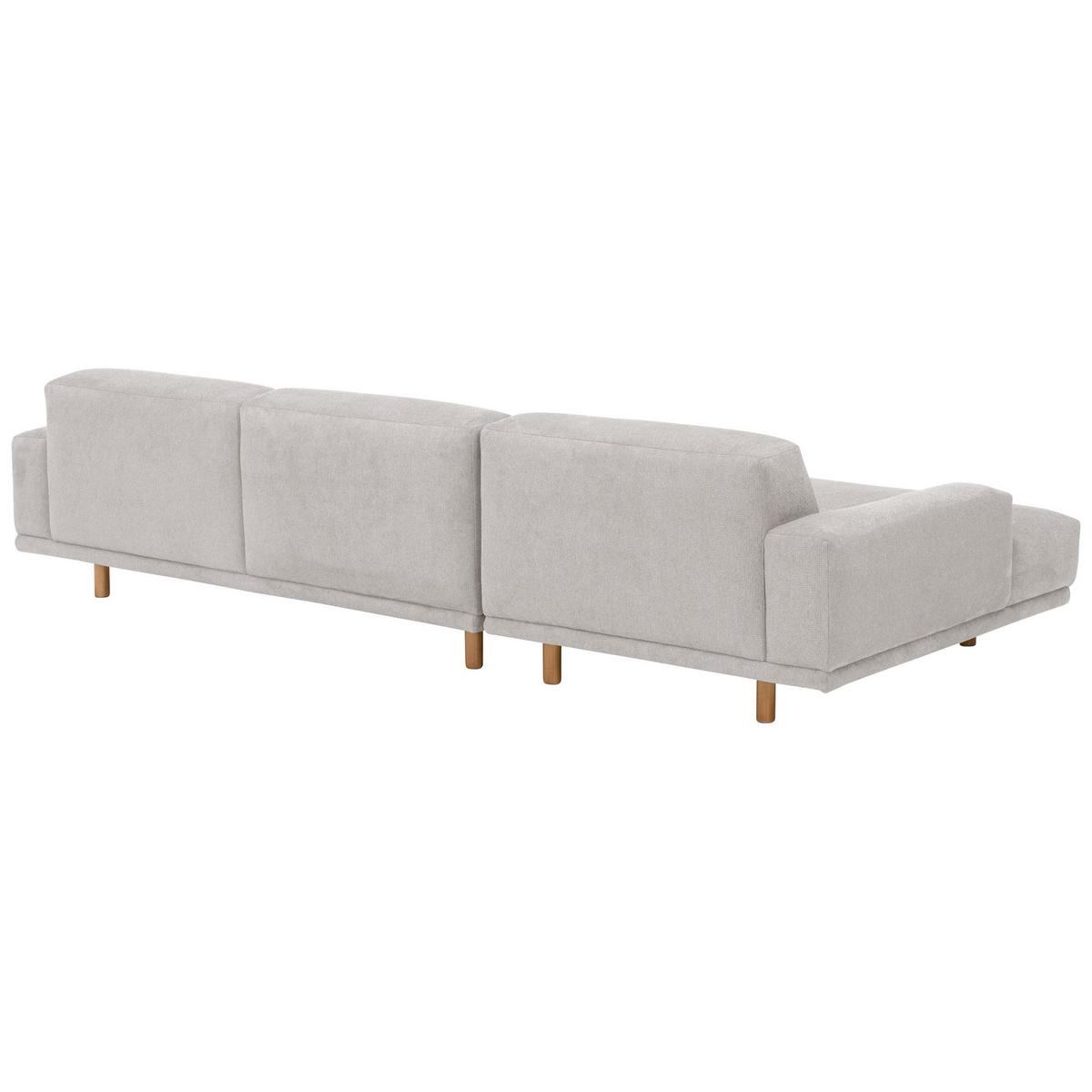 ECKSOFA mit Longchair links Kattryna Flachgewebe silber - Silberfarben, Kunststoff (133/283cm) - 58aufmkessel