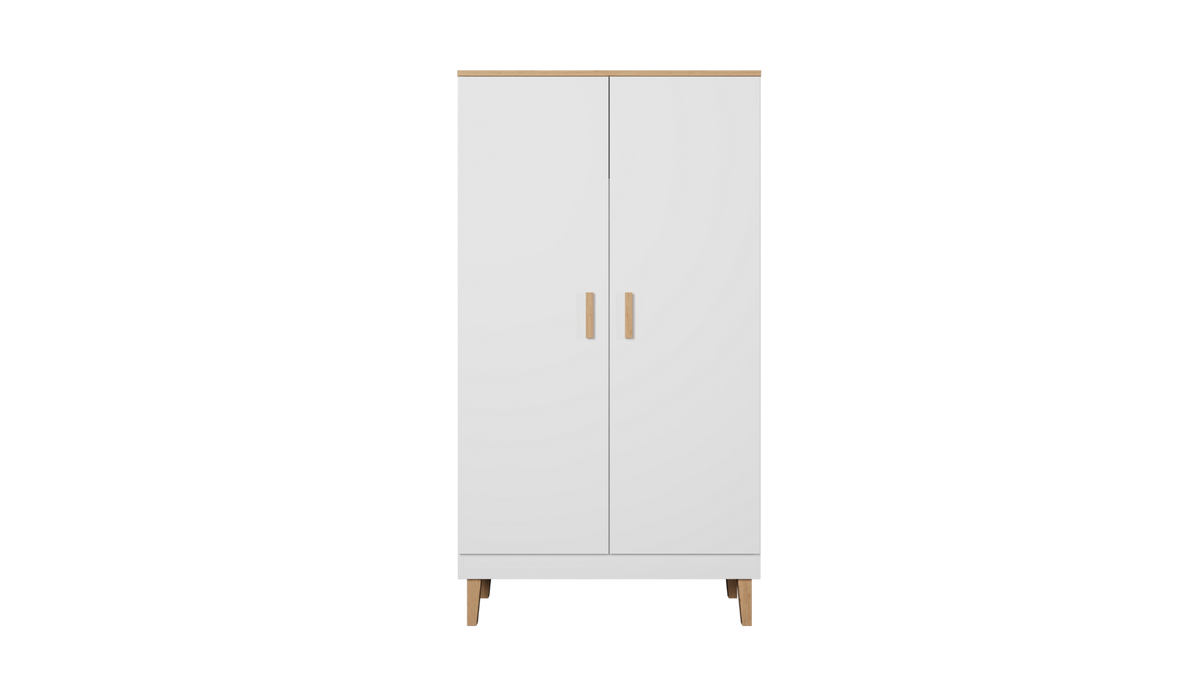 DREHTÜRENSCHRANK Denver - Weiß, Holzwerkstoff (100/184/55cm) - RAUMHIRSCH FURNITURE