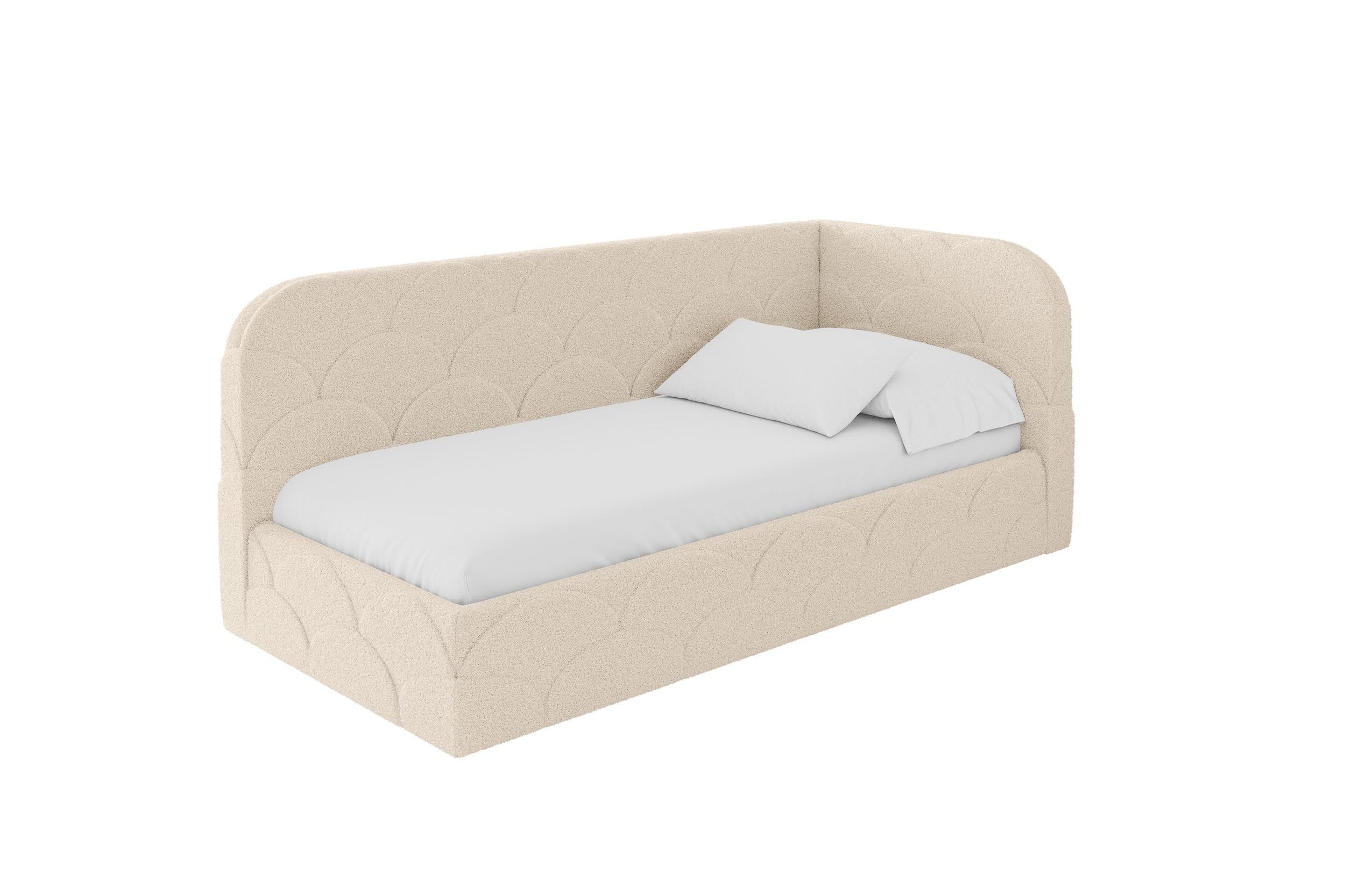 EINZELLBETT Jugendbett mit Bettkasten, Links - ELRY 80x200 Dunkelbeige - Cappuccino, Holzwerkstoff/Textil (80/200cm) - ALTDECOR