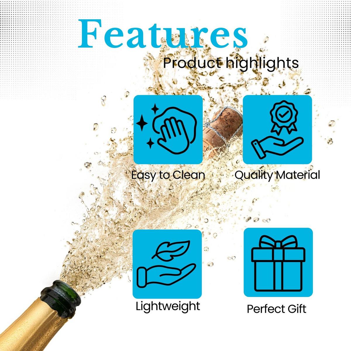 SEKTGLAS-SET 200 ml (6-tlg.) - Transparent, Glas (0.2L) - Intirilife