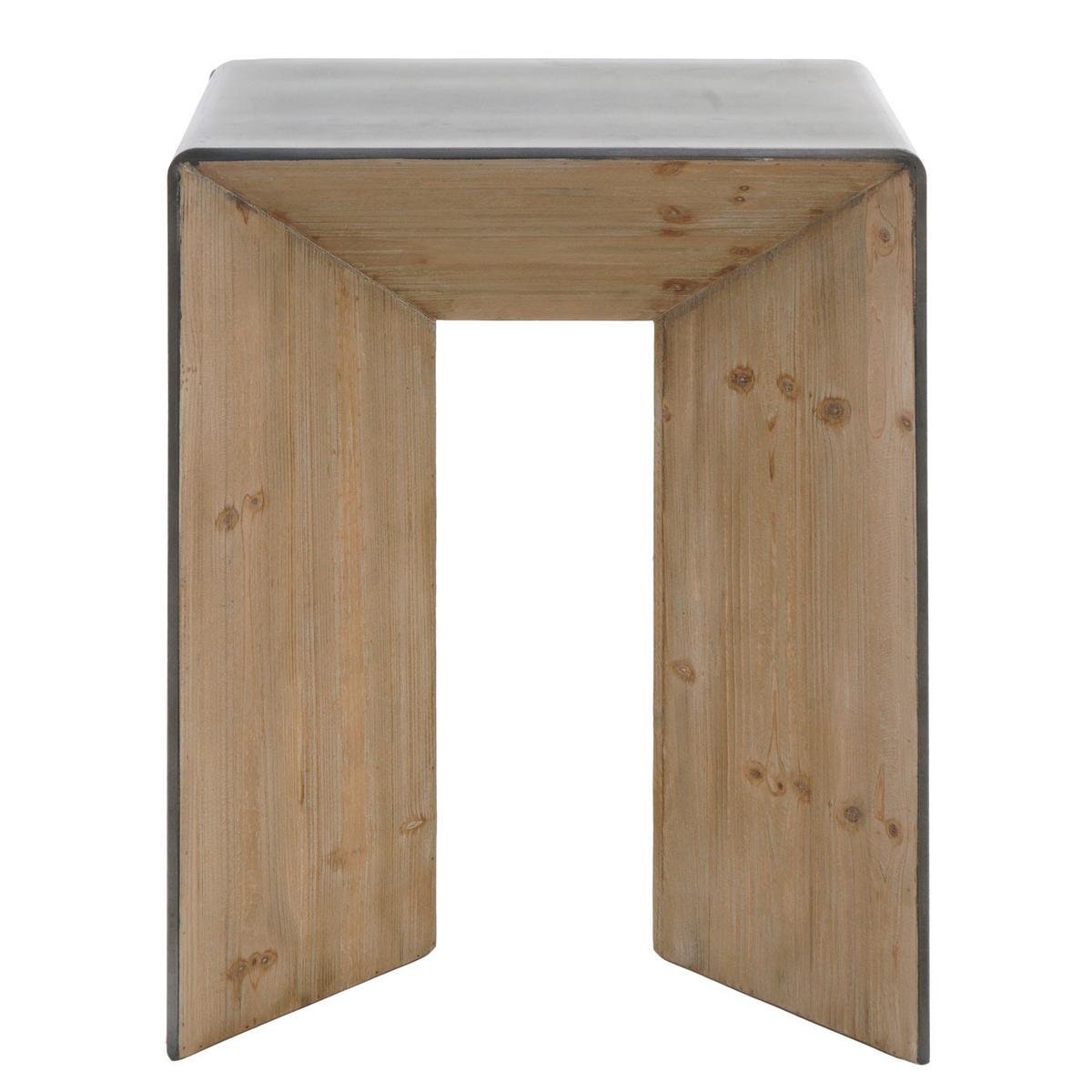 KONSOLENTISCH eckig Braun, Metall - Silberfarben/Braun, Holz (40/60/80cm) - MCW