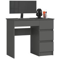 SCHREIBTISCH Graphit Grau 77/90/50 - Graphitfarben, Holzwerkstoff (135/50/77cm) - RAUMHIRSCH FURNITURE
