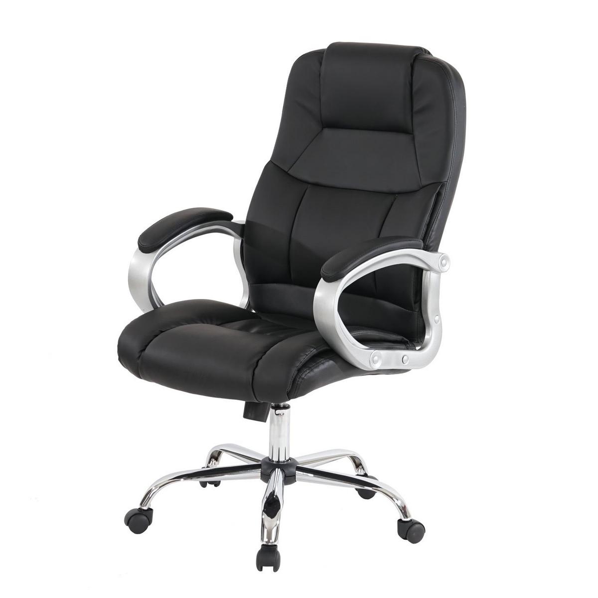 PROFI-BÜROSTUHL XXL Schwarz - Schwarz, Textil (66/115/75cm) - MCW