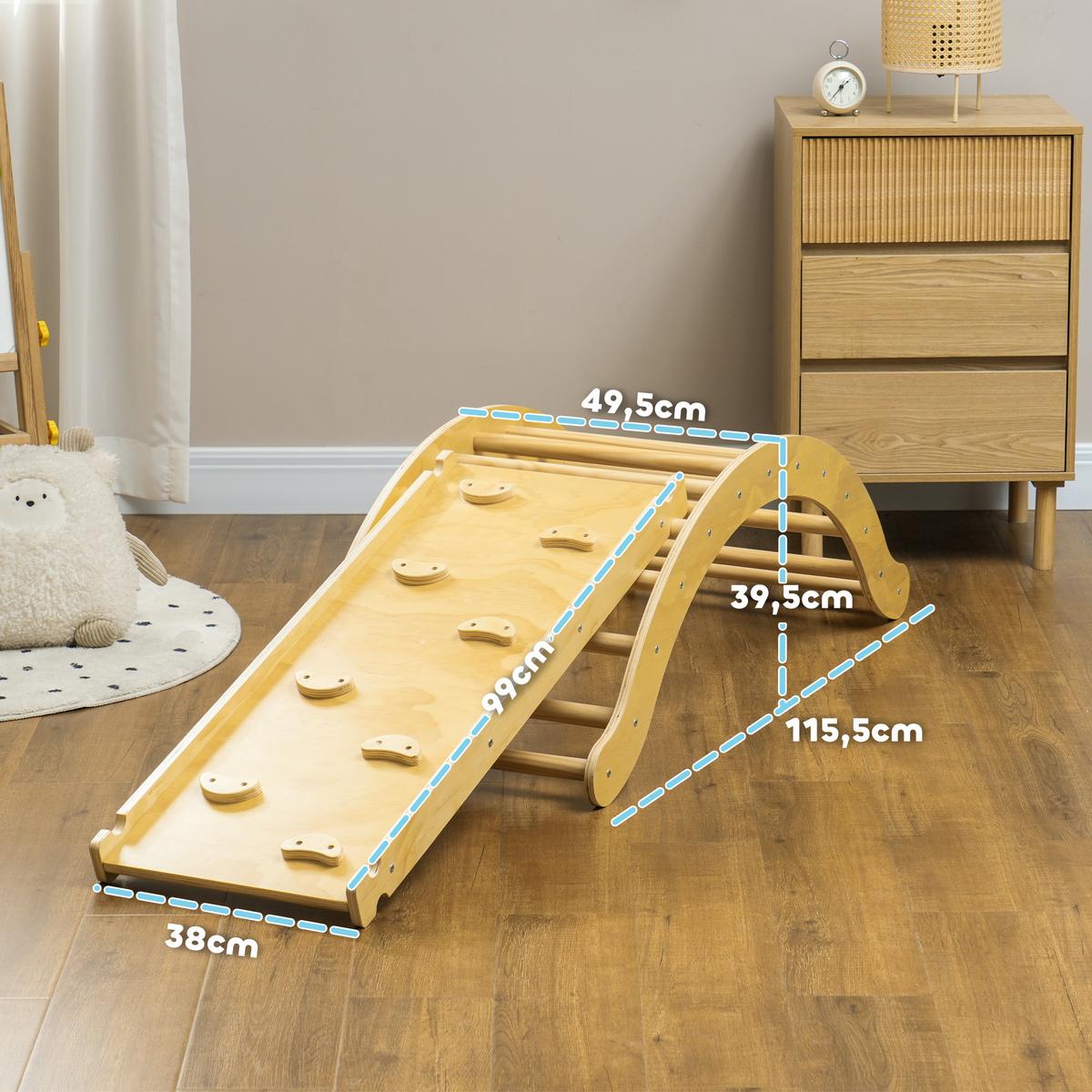 KLETTERGERÜST - Naturfarben, Holzwerkstoff (49.5/39.5/168cm) - AIYAPLAY