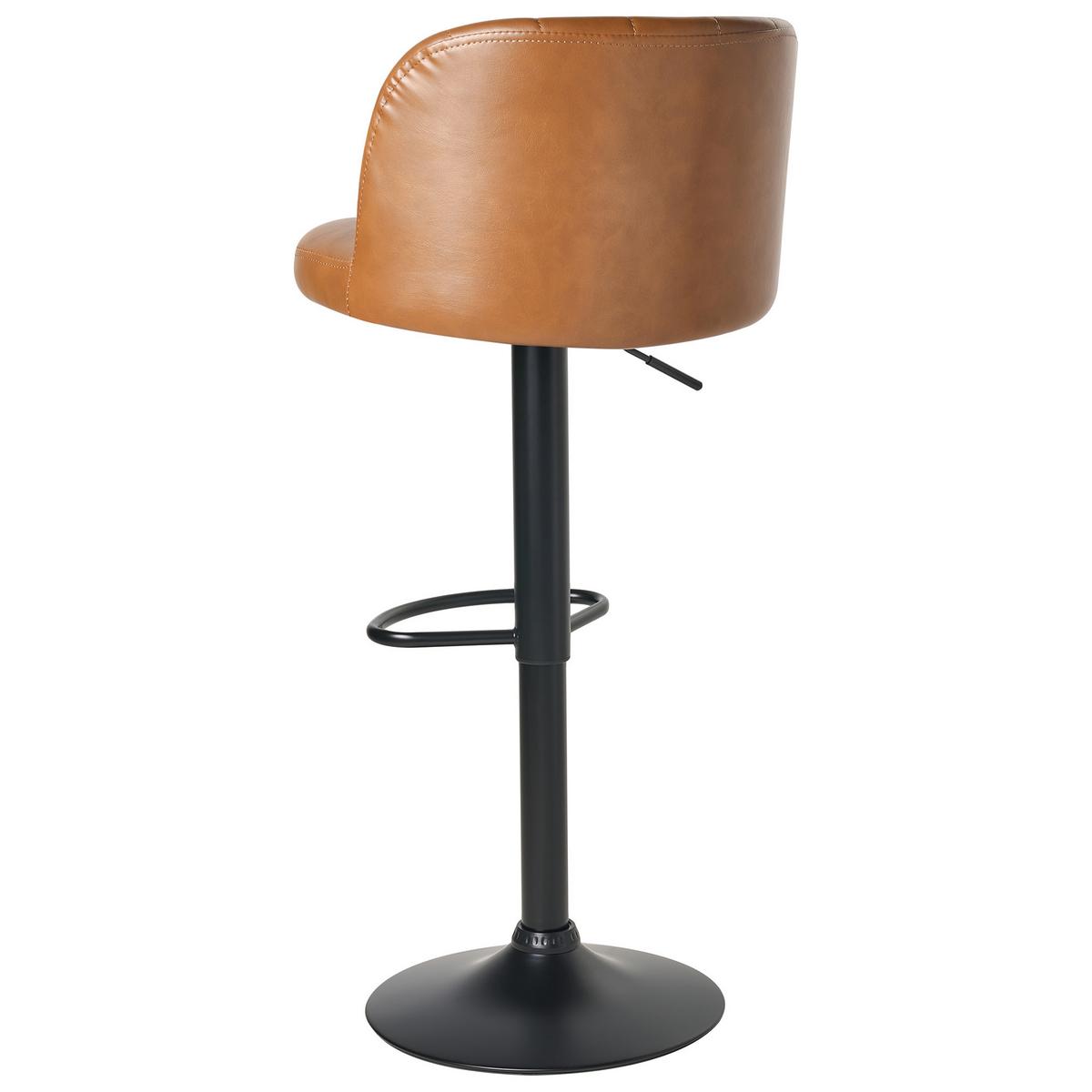 BARHOCKER 2er-Set Goldbraun Vlore - Schwarz/Braun, Kunststoff (45/82/46cm) - Beliani