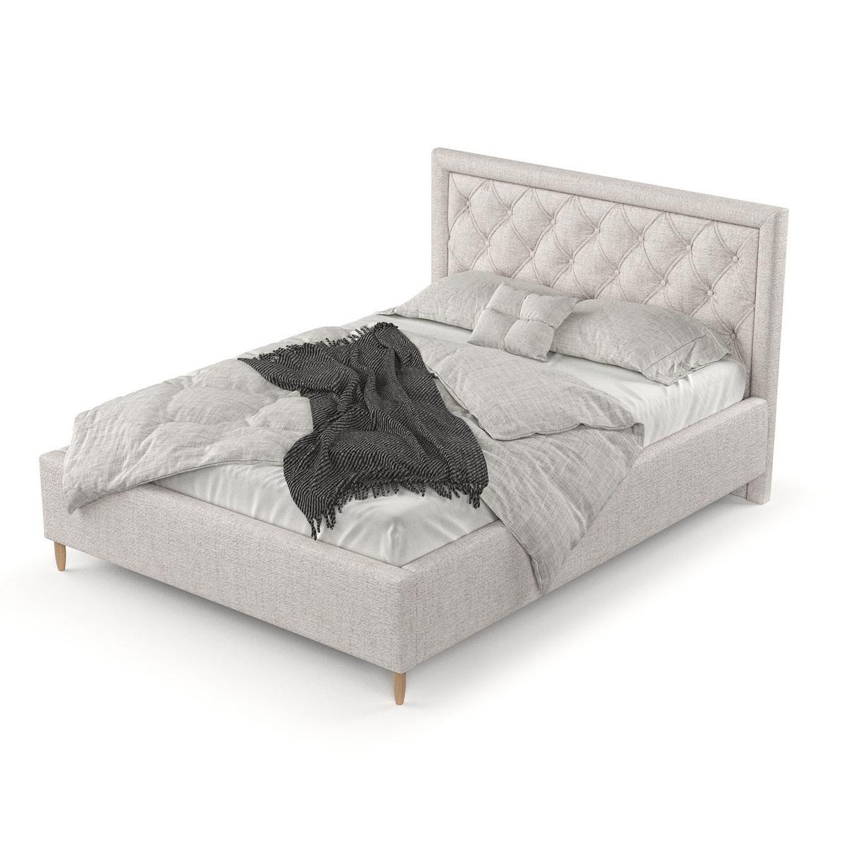 POLSTERBETT Lido 140/200 cm Hellbeige im Neve Stoff - Sandfarben/Naturfarben, Holz/Holzwerkstoff (140/200cm) - AltaBeds