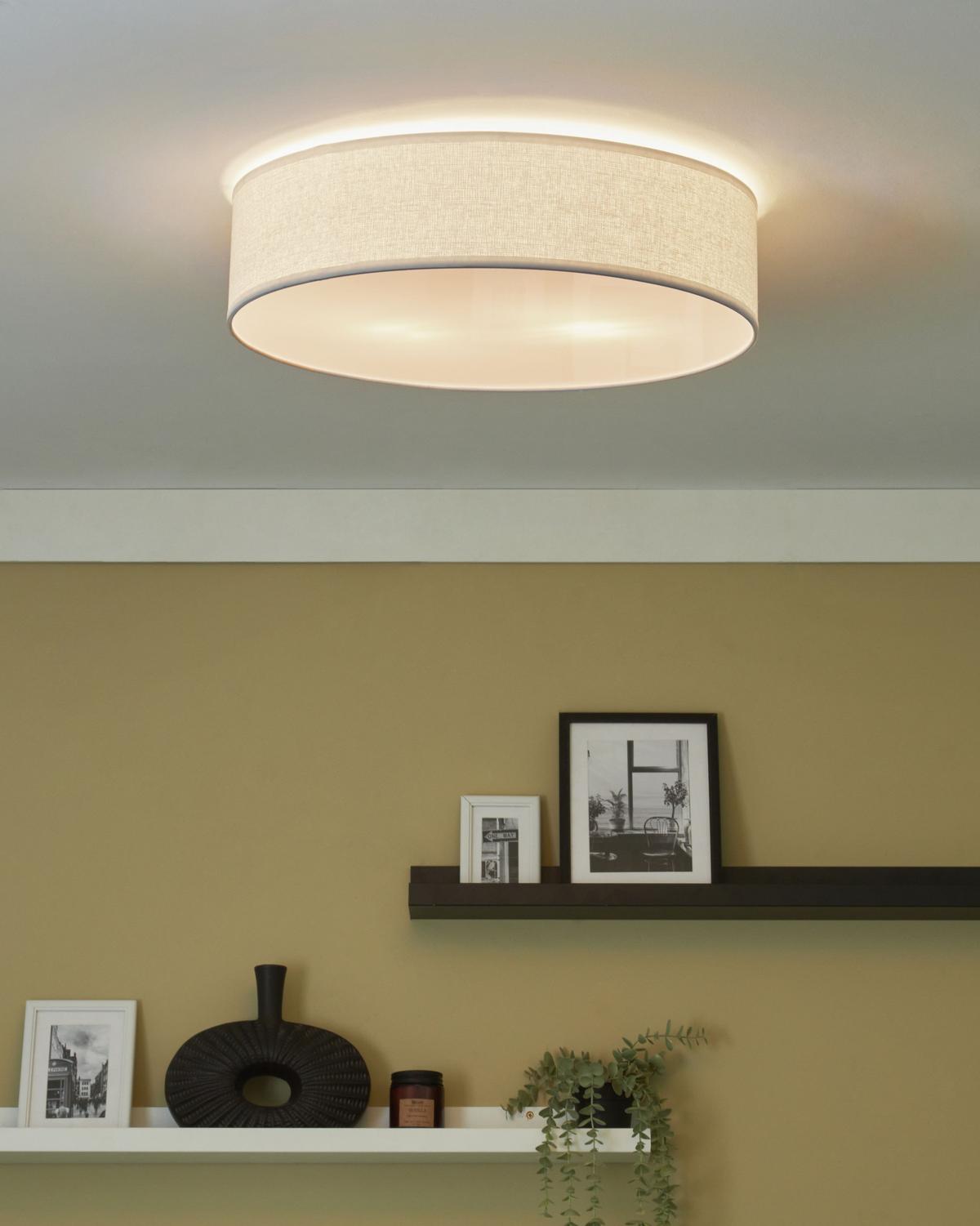 DECKENLAMPE Weiß Magno - Weiß, Papier (60/60/15cm) - Beliani