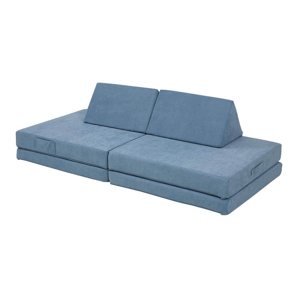 SPIELSOFA Norhulta - Blau, Textil (150/46/66cm) - [en.casa]