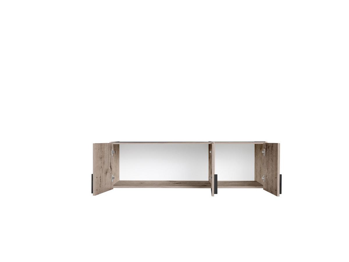 SCHRANKAUFSATZ Eiche Wellington, Graphit 136/40/53,6 - Eichefarben/Graphitfarben, Holzwerkstoff (136/40/54cm) - RAUMHIRSCH FURNITURE