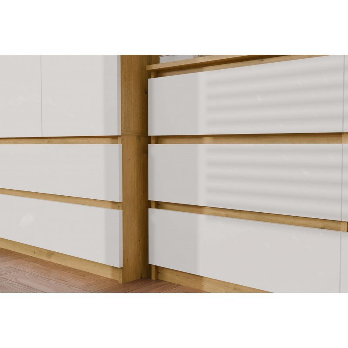 KOMMODE Artisan, Weiß 120/75/30 - Weiß, Holzwerkstoff (120/75/30cm) - RAUMHIRSCH FURNITURE