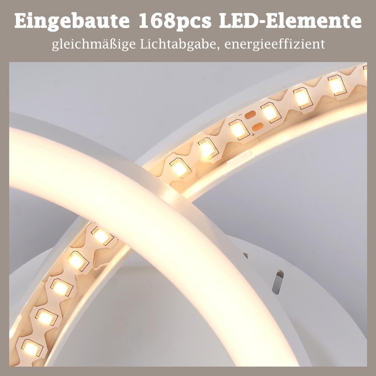 LED DECKENLEUCHTE Lioren 40.5/30/6.7 cm - Weiß, Kunststoff (40.5/30/6.7cm) - ZMH