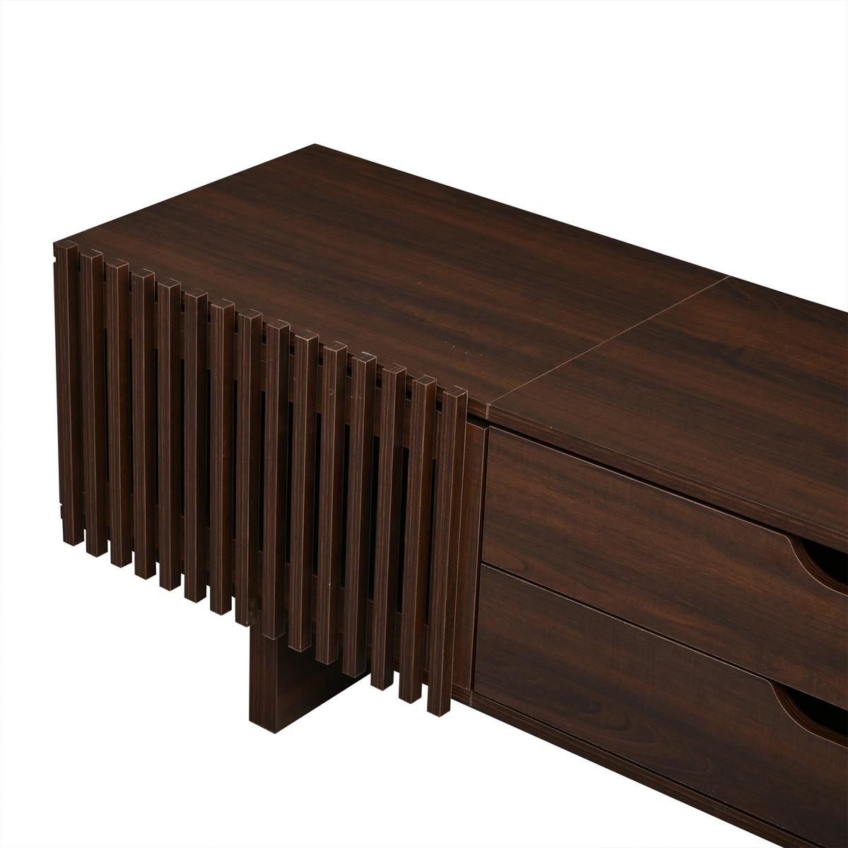 TV-LOWBOARD Walnuss-Optik 180 cm für Fernseher bis 75 Zoll - Alteiche, Holzwerkstoff (180/45/40cm) - Urban Meuble