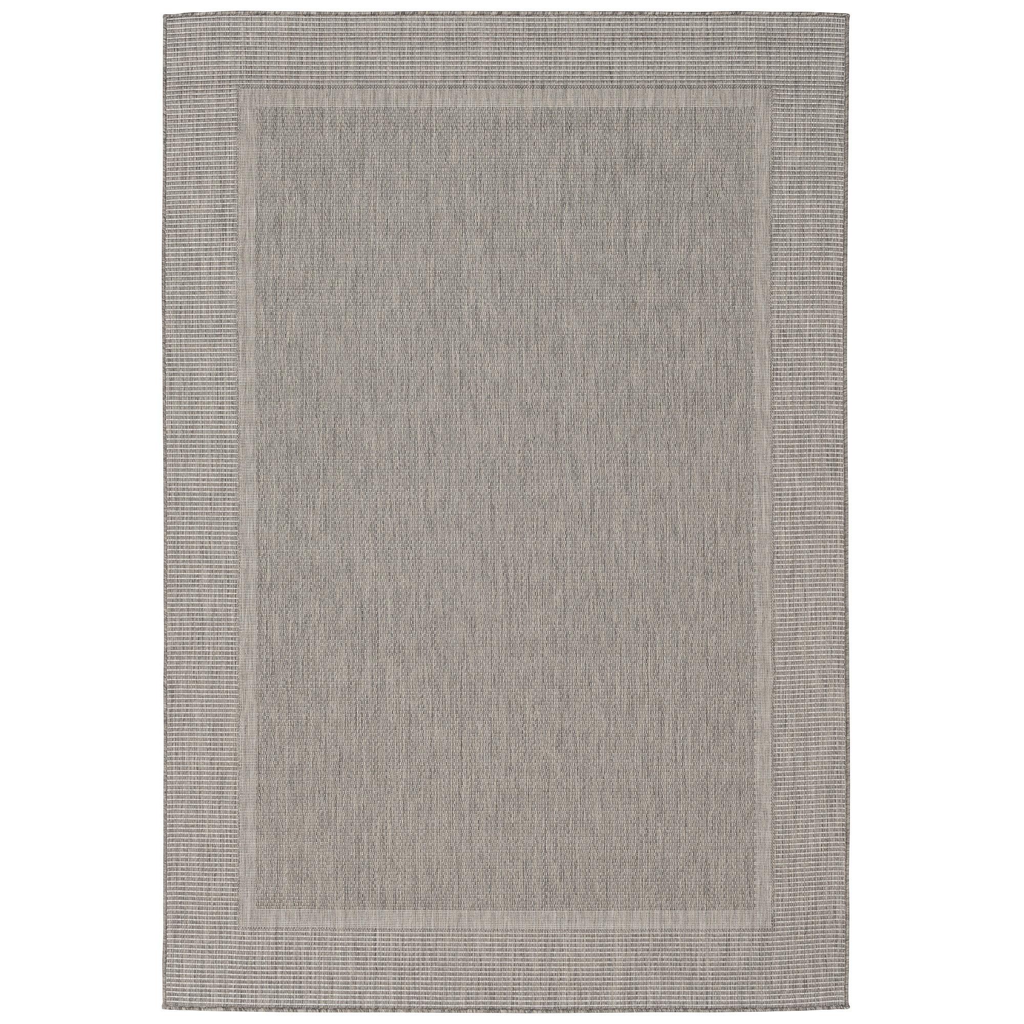IN & OUTDOOR TEPPICH NATUR VALENCIA BORDÜRE - Anthrazit, Textil (80/150cm) - Pergamon