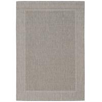 IN & OUTDOOR TEPPICH NATUR VALENCIA BORDÜRE - Anthrazit, Textil (80/150cm) - Pergamon