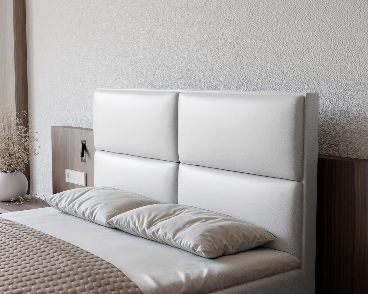 BOXBETT ORFEO 160/200 cm mit Matratze und Topper, Weiß - Weiß, Textil (160/200cm) - Idohome