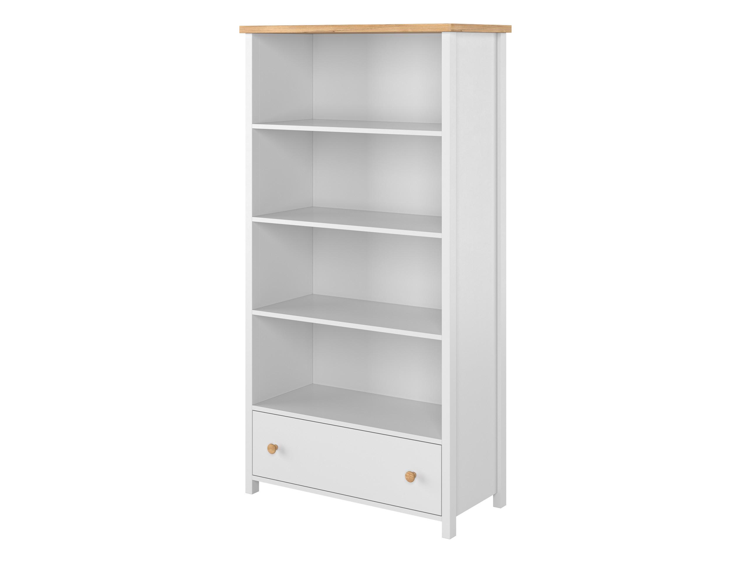 STANDREGAL Story 1S SO02 - Eichefarben/Weiß, Holzwerkstoff/Kunststoff (85/162/42cm) - MIRJAN24