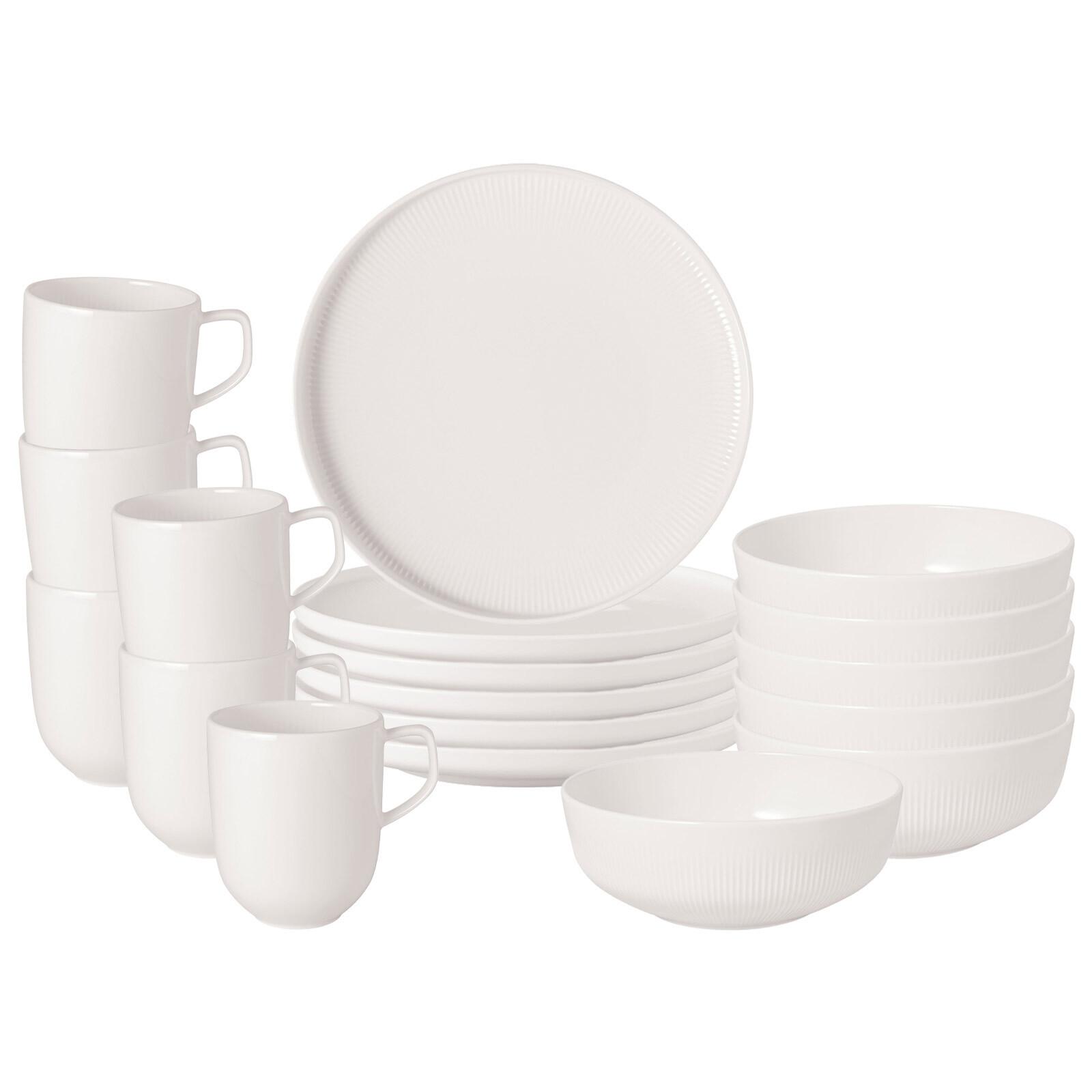 FRÜHSTÜCKS-SET Afina weiß 18-tlg. - Weiß, Keramik (2/2/2cm) - Villeroy & Boch