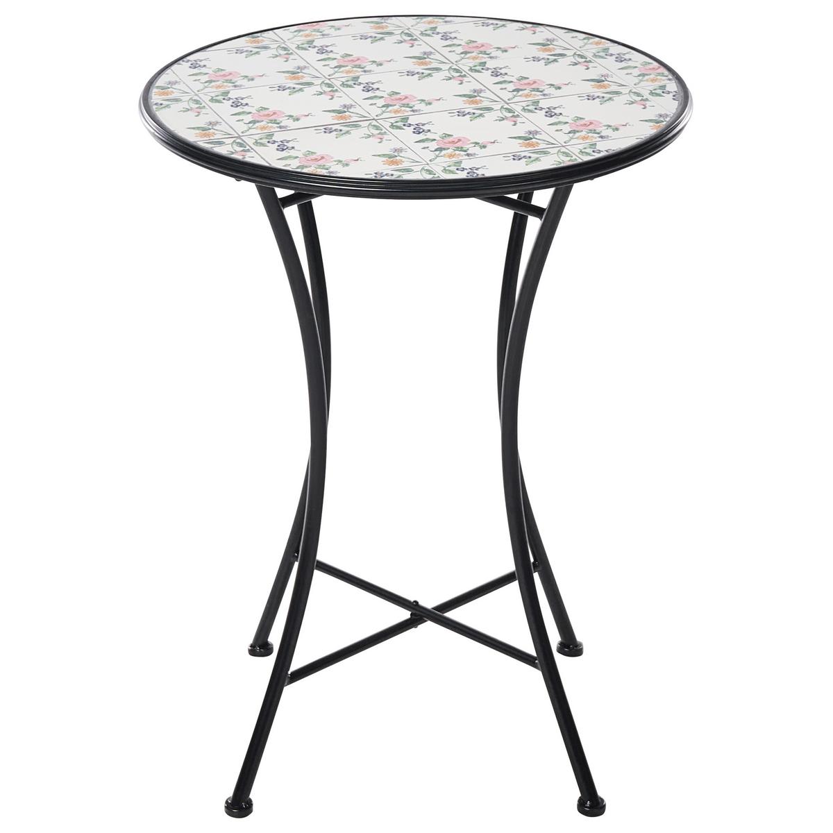 BISTRO-SET Metall Schwarz Collio - Weiß, Metall - Beliani
