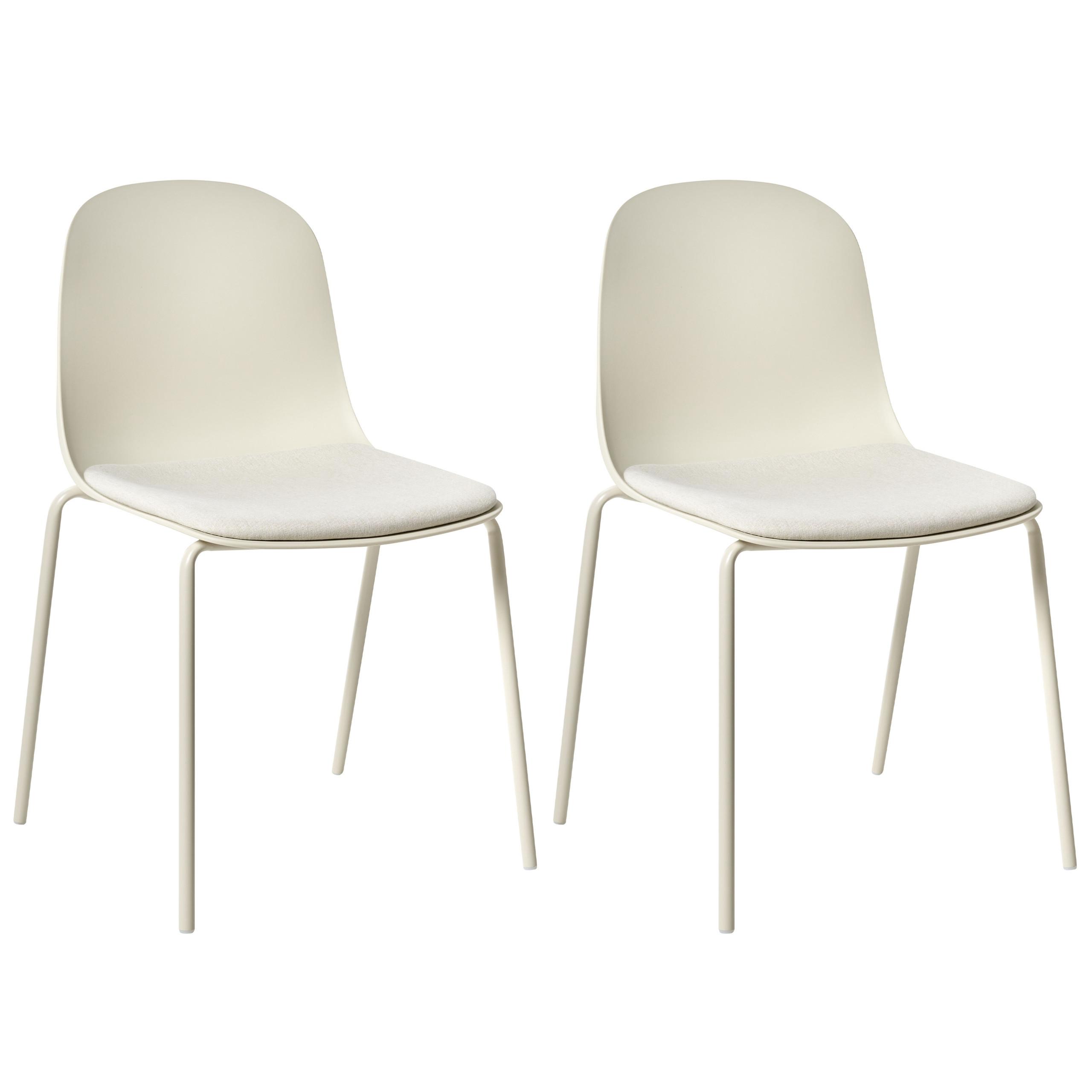 KONFERENZSTUHL 2er-Set Hellbeige Dorr - Beige, Kunststoff (50/85/54cm) - Beliani