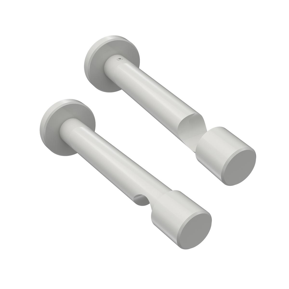 GARDINENSTANGE INNENLAUF Prestige Mavell 140 cm, 1-läufig, 20 mm Ø Weiß - Chromfarben/Weiß, Metall (140cm) - INTERDECO
