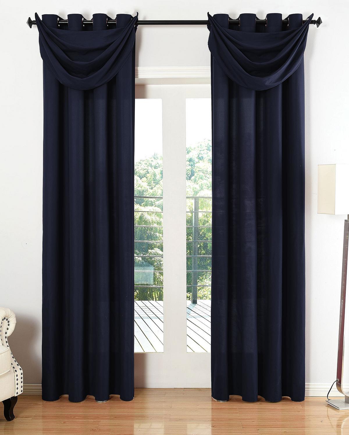 VORHANG ZAGREB HxB 245x140 cm Dunkelblau - Dunkelblau, Textil (140/245cm) - Gardinenbox
