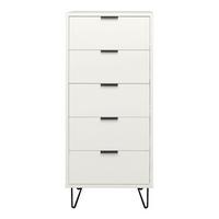 KOMMODE Erna 51x45x123 Kreidegrau matt Lack - Hellgrau, Holzwerkstoff (51/123/45cm) - 58aufmkessel